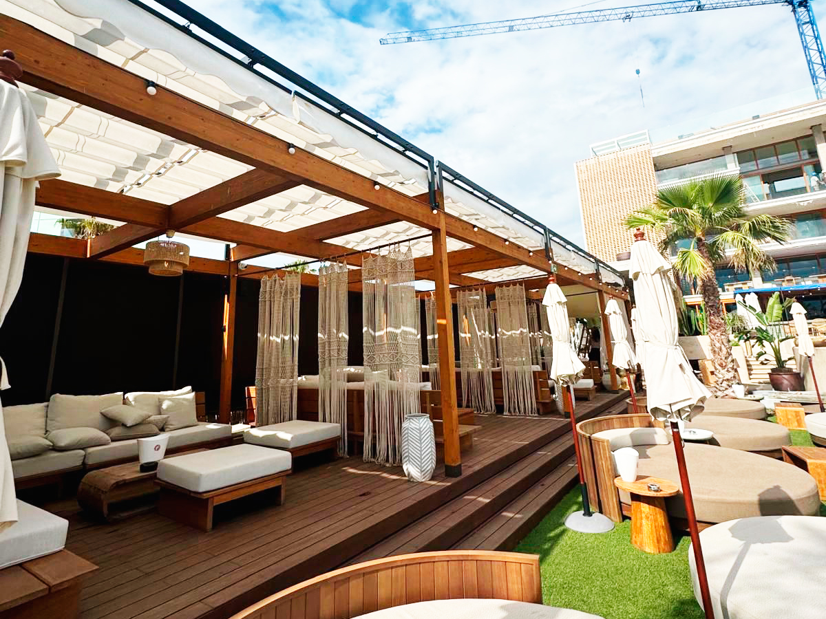 Fotografía de un toldo.